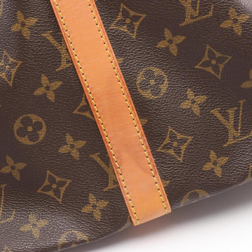 LOUIS VUITTON Brown Monogram Leather Keepall 55 Boston Bag - Picture 6 of 11